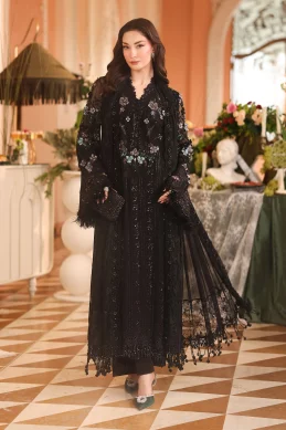 Mariab - 3 Piece Embroidered Chiffon Suit - 4